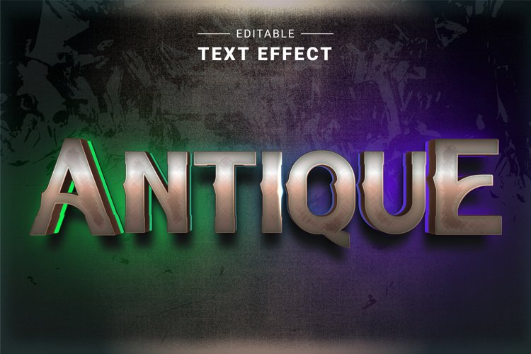 Editable Text Effect for Illustrator. Vector Graphic styles example image 1
