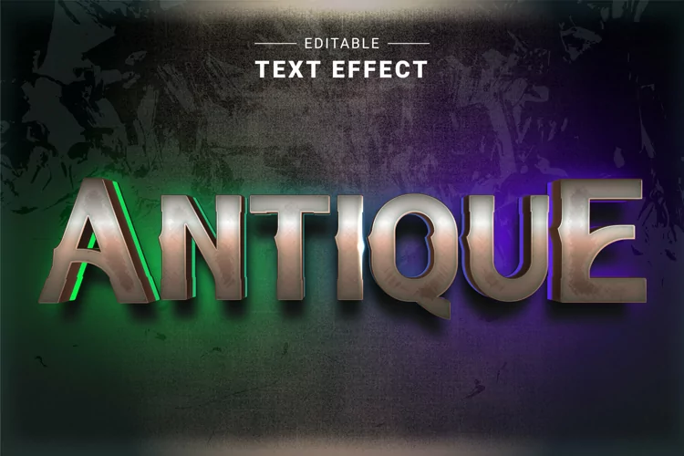 Editable Text Effect for Illustrator. Vector Graphic styles