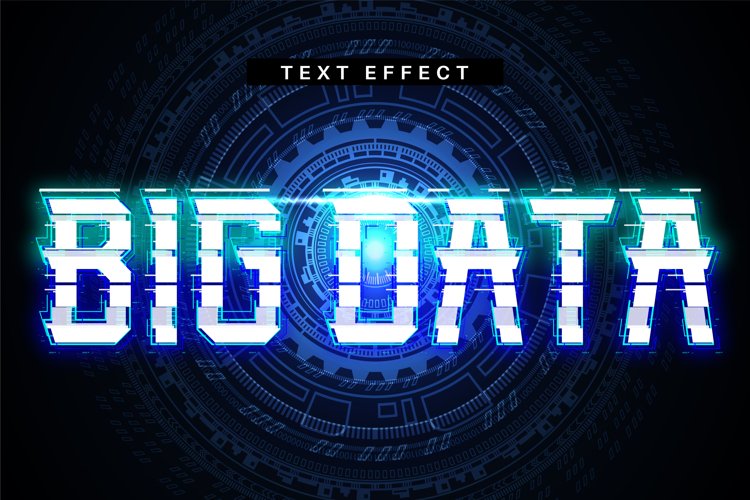 Editable Text Effect for Illustrator. Vector Graphic styles example image 1