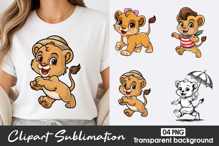 Cute Lion Clipart Image 5