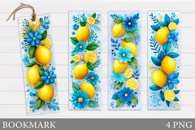 Lemons Bookmark Design. Summer Bookmark Printable