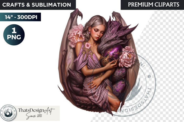 Fantasy Dragon witch clipart, enchantress, dragon egg queen