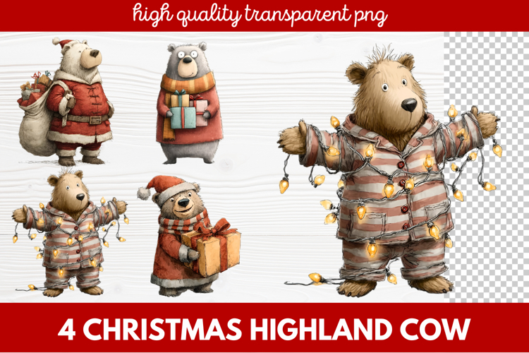 Christmas farm animal clipart Image 5