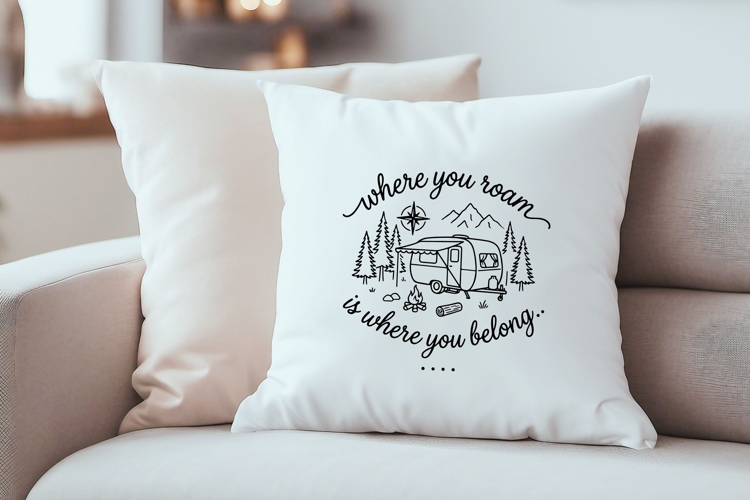 Where You Roam SVG | Camper Mountain Camping | Outdoor Quote