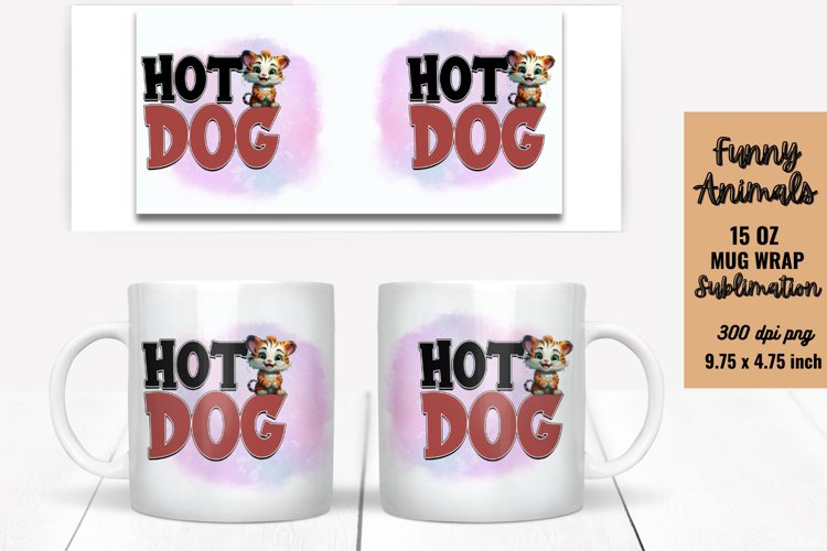 Funny Animals Mug Wrap Sublimation, Mug Wrap PNG