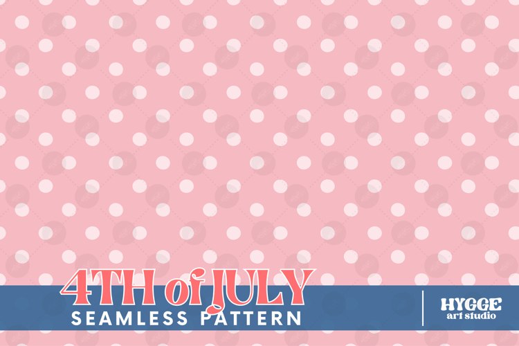 American 4th of July Coquette Polka Dot Seamless Pattern DTF