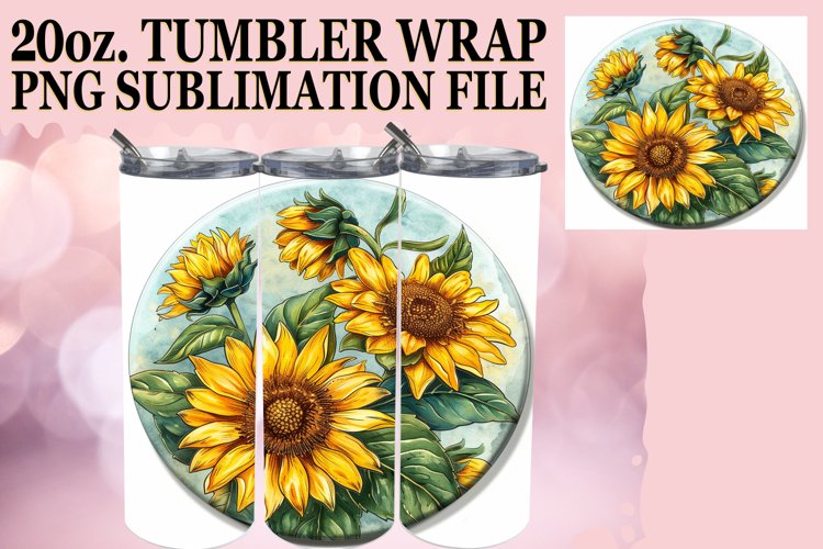 Spring Denim Blossom Tumbler Sublimation 20oz example image 1