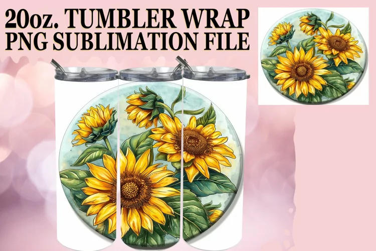 Spring Denim Blossom Tumbler Sublimation 20oz
