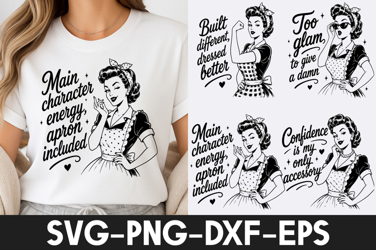 Funny Retro Woman SVG | Vintage Funny Quotes PNG DXF EPS SVG