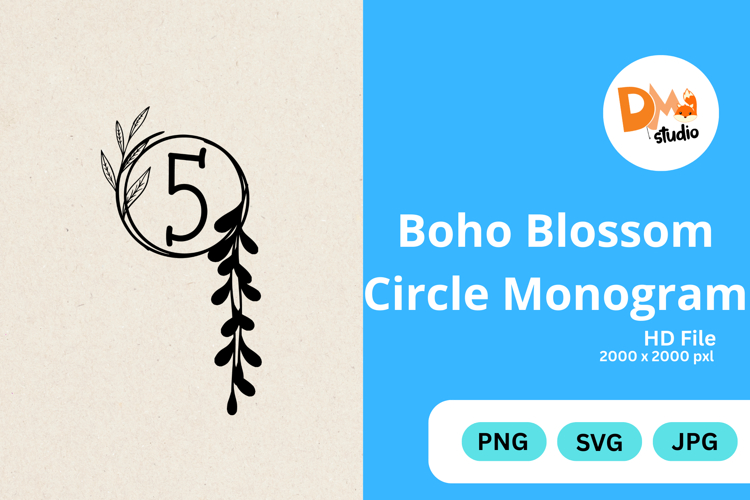 Boho Flower Clipart Image 16