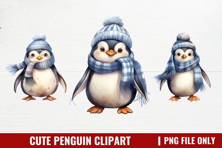 Cute Penguin Clipart Image 15