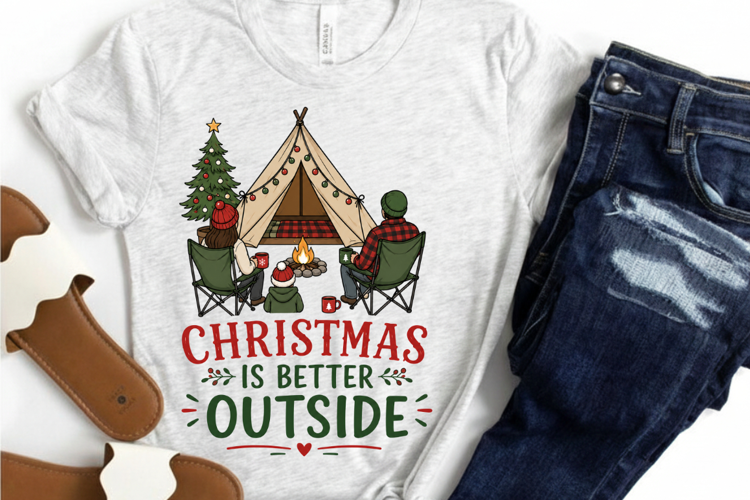 Camping Christmas PNG, Christmas Is Better Outside PNG