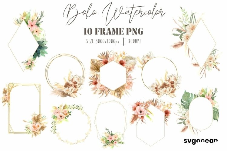 Boho Flowers Clipart
