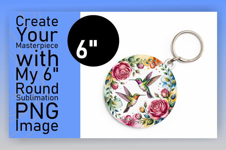 Chic Round Design Keychain PNG , Birds