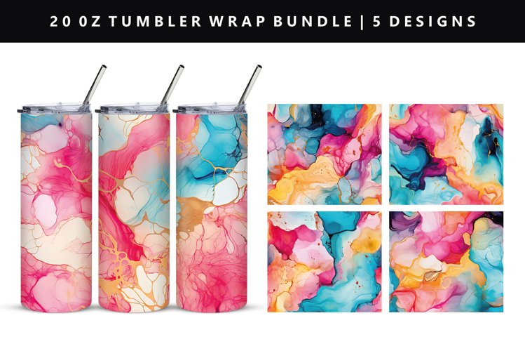 Alcohol Ink Tumbler Wrap Image 19