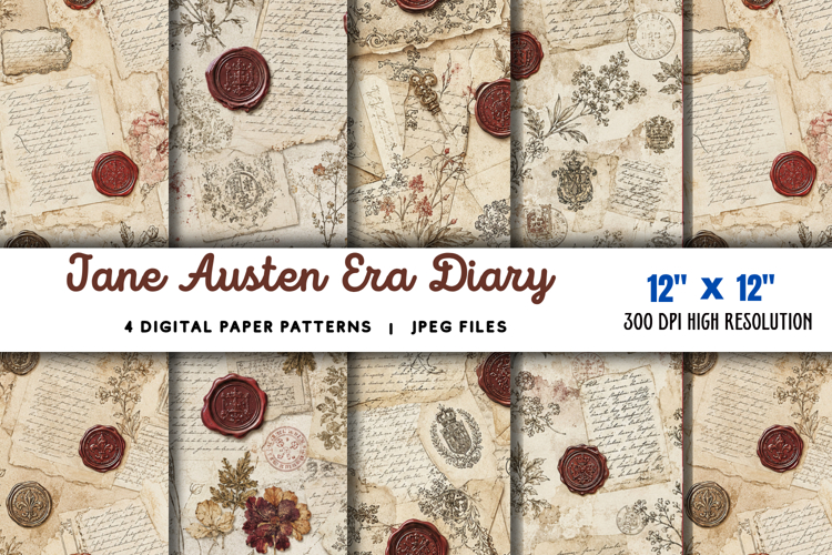 Jane Austen Era Diary Sheets JPG