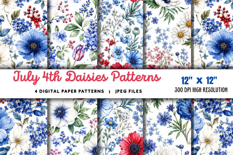July Daisies Patterns JPG