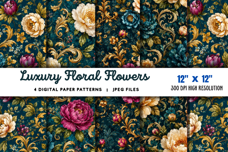 Luxury Floral Flowers Backgrounds JPG