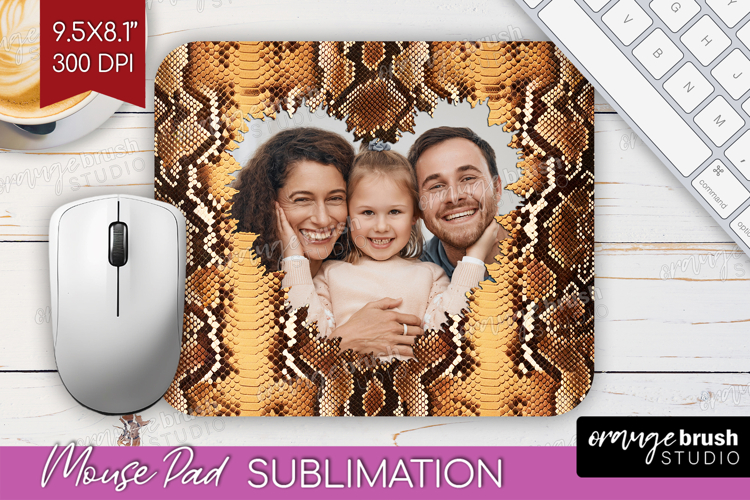 Animal Print Photo Mouse Pad PNG - Wild Animal Picture Frame