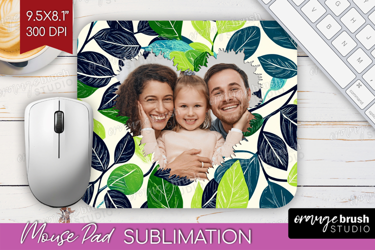 Eucalyptus Photo Mouse Pad PNG - Botanical Picture Frame Pad