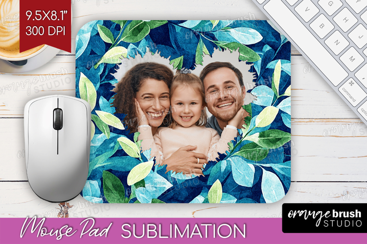 Eucalyptus Photo Mouse Pad PNG - Botanical Picture Frame Pad