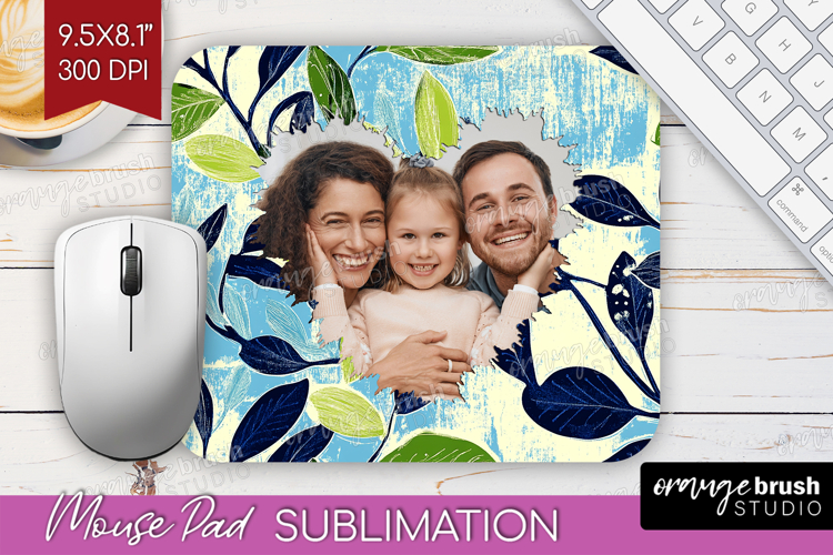 Eucalyptus Photo Mouse Pad PNG - Botanical Picture Frame Pad