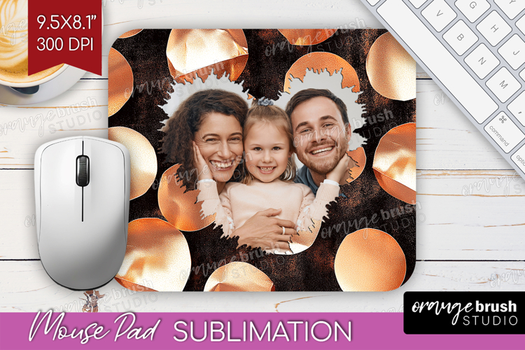 Rose Gold Photo Mouse Pad PNG - Abstract Picture Frame Mouse