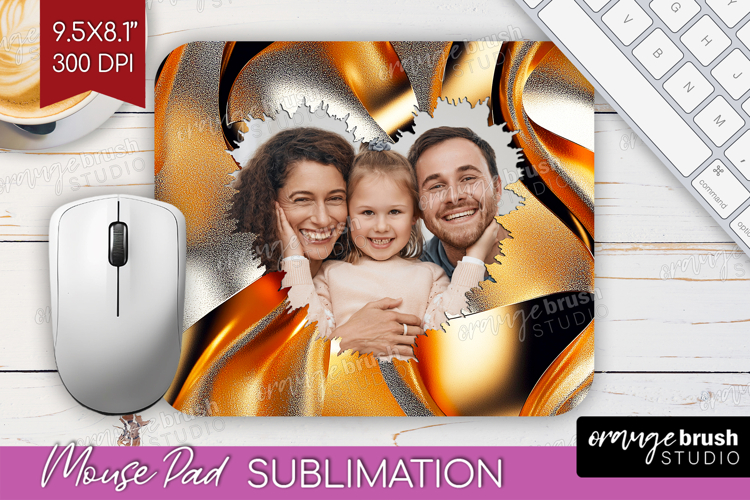 Rose Gold Photo Mouse Pad PNG - Abstract Picture Frame Mouse