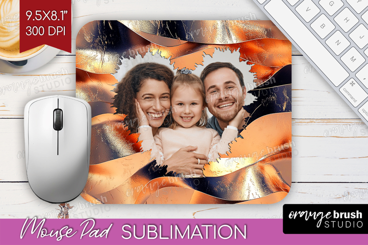 Rose Gold Photo Mouse Pad PNG - Abstract Picture Frame Mouse