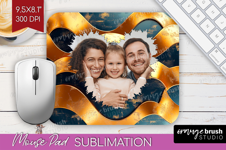 Rose Gold Photo Mouse Pad PNG - Abstract Picture Frame Mouse