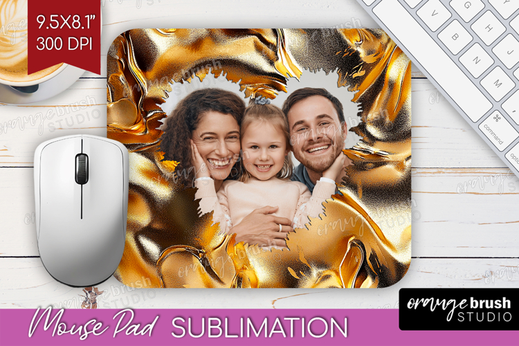 Rose Gold Photo Mouse Pad PNG - Abstract Picture Frame Mouse