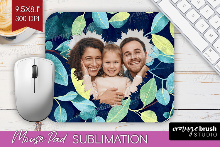 Eucalyptus Photo Mouse Pad PNG - Botanical Picture Frame Pad