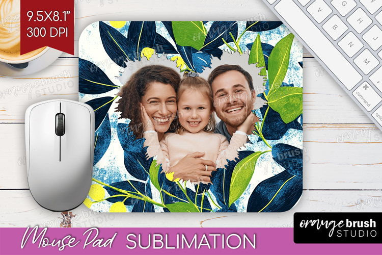 Eucalyptus Photo Mouse Pad PNG - Botanical Picture Frame Pad