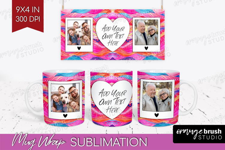 Brush Stroke Photo Mug Wrap PNG - Abstract Texture Picture