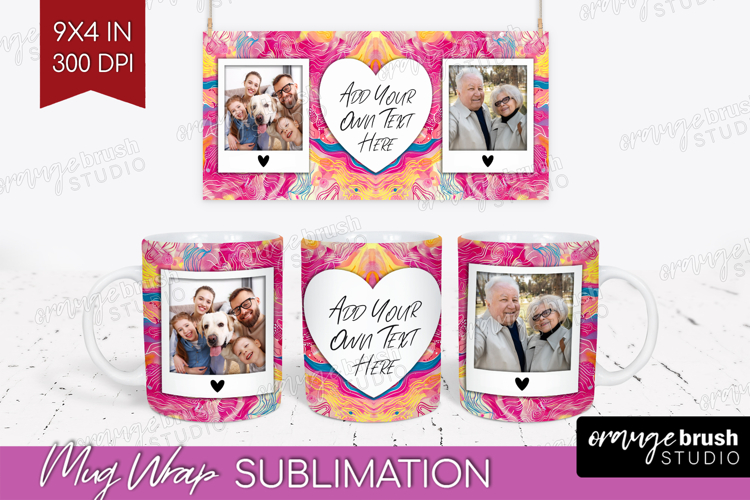 Brush Stroke Photo Mug Wrap PNG - Abstract Texture Picture
