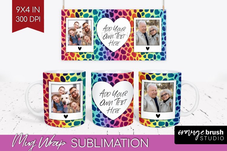 Leopard Print Photo Mug Wrap PNG - Animal Pattern Picture