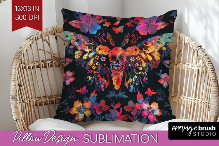 Neon Halloween Pillow Sublimation - Spooky Pillow Cover