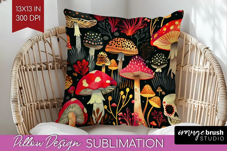 Neon Halloween Pillow Sublimation - Spooky Pillow Cover