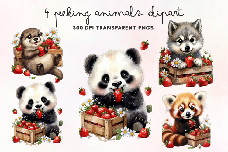 Peeking Animals Clipart PNG