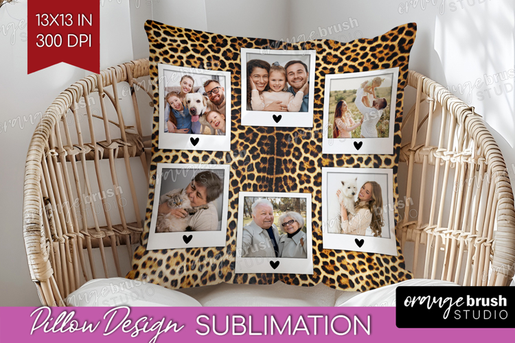 Animal Print Photo Pillow PNG - Wild Animal Picture Frame