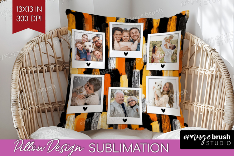 Halloween Photo Pillow PNG - Brush Stroke Picture Frame
