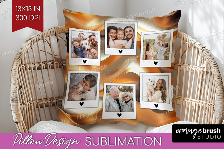 Rose Gold Photo Pillow PNG - Abstract Picture Frame Pillow
