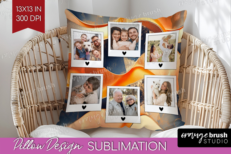 Rose Gold Photo Pillow PNG - Abstract Picture Frame Pillow