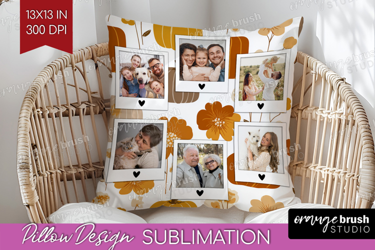 Pumpkun Photo Pillow PNG - Fall Picture Frame Pillow Cover