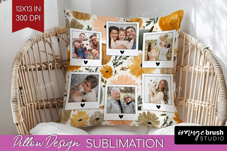Pumpkun Photo Pillow PNG - Fall Picture Frame Pillow Cover