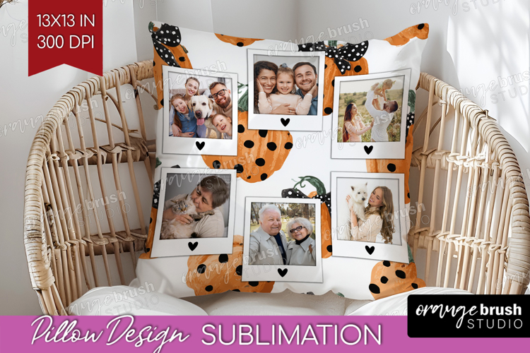 Pumpkun Photo Pillow PNG - Fall Picture Frame Pillow Cover