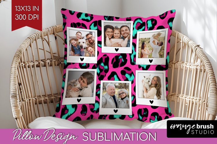 Leopard Print Photo Pillow PNG - Animal Pattern Picture
