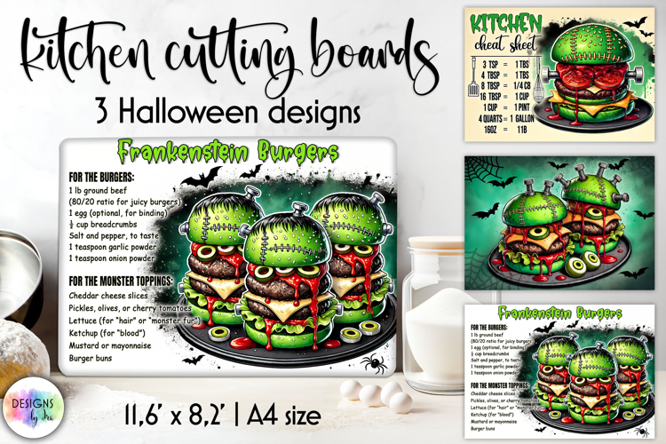 Halloween Cutting Boards Designs, Kitchen Conversion Charts