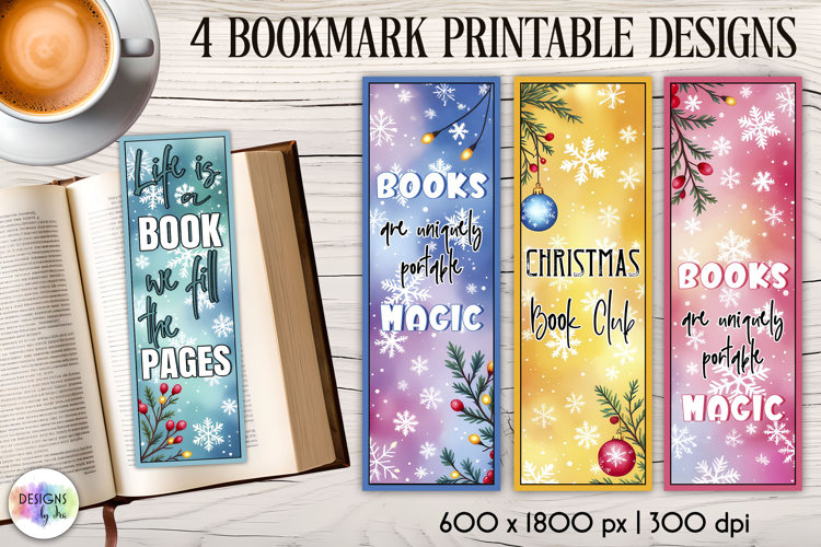 Christmas Bookmark Printables, Book Lover Quotes Bookmarks