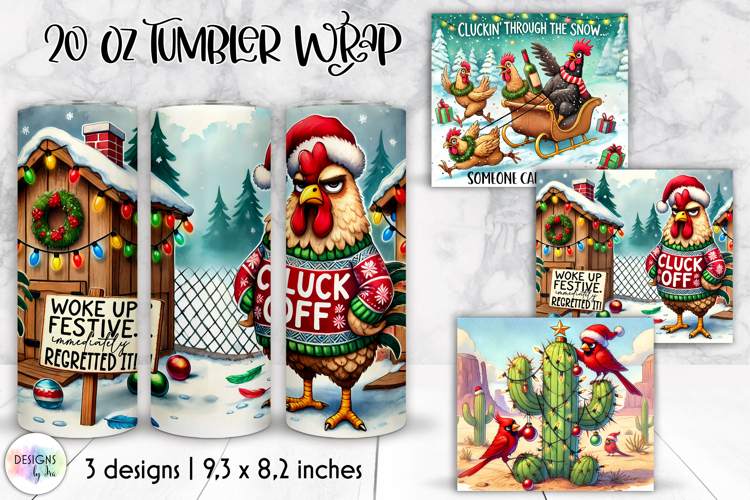 Funny Christmas Tumbler Wrap, Sarcastic Christmas Tumbler